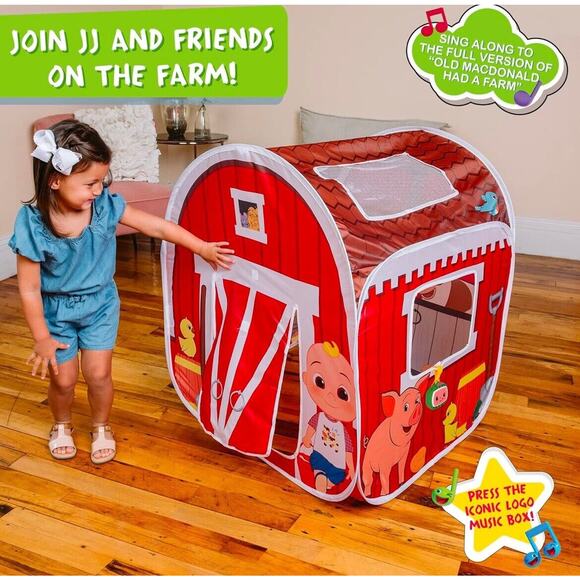 CoComelon Old MacDonald's Musical Barn -Up Tent, Indoor & Outdoor Use - Picture 2 of 7